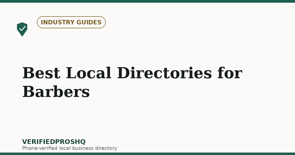 Best Local Directories for Barbers