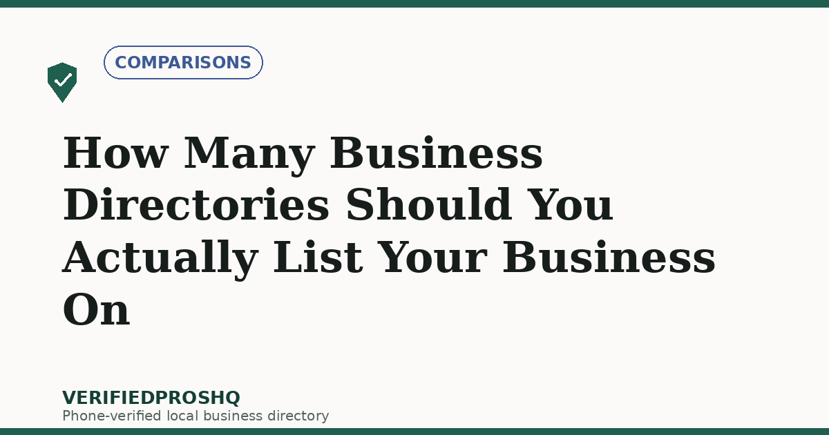 How Many Business Directories Should You Actually List Your Business On